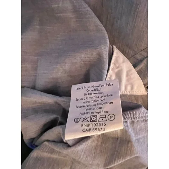 JOHN VARVATOS Sz 16x32-33 MENS Dress Shirt Gray Lightweight Cotton Button - Picture 12 of 12